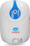 Everest 15 Litres New Model 15 Litre Oval Shape Attach With Inlet And Outlet Pipe Storage Water Heater (White)