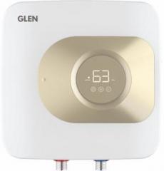 Glen 25 Litres 7055 Square 25L Digi Storage Water Heater (White, Golden)