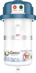 Grinish 1 Litres 1 L Instant Portable, Prussian Blue) Instant Water Heater (Compact, Light Weight, Shock Proof, Blue)