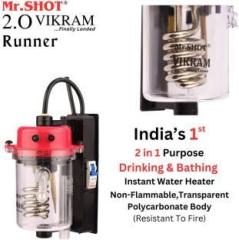 Mr Shot 1 Litres 2.O Vikram Runner Transparent Model Mr.SHOT Instant Water Heater (Pink)