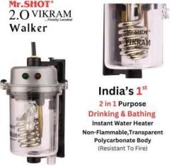 Mr Shot 1 Litres 2.O Vikram Walker Transparent Model Mr.SHOT Instant Water Heater (Silver)