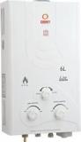 Omen 6 Litres Marina Gas Geyser LPG 6 Litre White Gas Water Heater (White)