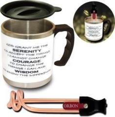 Orbon 300 Watt Electric Small | Tea Coffee Soup Boiler With Serenity Mug Shock Proof Immersion Heater Rod (Water, Hard Water, Soup, Tea, Coffee, Milk, Maggi, Pasta, Beverages)