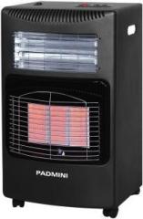 Padmini Blaze Room LPG Cum Electric Heater Fast Heating 1200W, Ideal for Bedroom/Hall/Office/Cool Touch Body Gas Room Heater