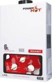 Power 6 Litres Maxhot 1.6 HOT Gas Water Heater (White)