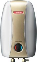 Racold 1 Litres Pronto Stylo Metallic finish Instant Water Heater (White with Tan)