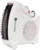 Solora Ignite Fan Heater 1000W/2000W, White/Black With ABS Body Fan Room Heater (100% Copper Wire)