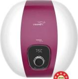 V Guard 15 Litres Pebble Shine DG 15L Flexi Pipes Storage Water Heater (Grape Red, White)