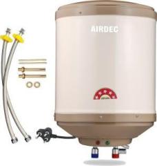 Airdec 10 Litres Popular 10 L Automatic Auto Cut Off with Installation Kit Storage Water Heater (Ivory)