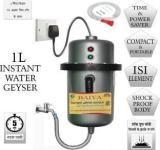 Bajya 1 Litres Light Weight ||Shock Proof||Rust Proof||Hot Water Portable Geyser Is Compact Instant Water Heater (Grey)