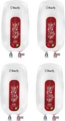 Bhaburly 3 Litres INSURE 3L Pack of 4 Instant Water Heater (White and Mahroon)