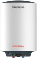 Crompton 10 Litres Regera 10 L With Superior Glasslined Technology & Free Installation Storage Water Heater (White, Green)