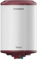 Crompton 25 Litres Versa 25 L Glasslined With Free Installation & Pipes Storage Water Heater (Black, White)