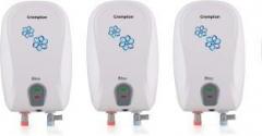 Crompton 3 Litres WGAIWH03BLISS(3KW) Pack of 3 Instant Water Heater (White)