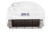 Dice 2000 Watt With ABS Body Adjustable Thermostat Room Heater (White Color)