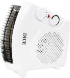 Dice 2000 Watt With ABS Body Room Heater (White Color)