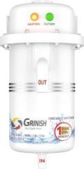 Grinish 1 Litres 1 LTR WITH SHOCK PROOF BODY Instant Water Heater (INSTALLATION KIT, White)