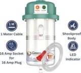 Grinish 1 Litres Instant Hot Water Instant Water Heater (Portable Geyser With Shock Proof Body, Tap, Green)