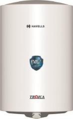 Havells 10 Litres Troica with Flexi Pipe and Free Installation Storage Water Heater (White Grey)