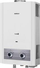 Havells 6 Litres Flagro With Steel Connection Pipe Gas Water Heater (White)