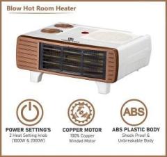 Home Tree 2000 Watt Latest Design Brown White Room Fan Heater Fan Room Heater