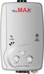 Min Max 7 Litres Inse Gas Water Heater (Silver Mettalic)