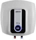 Omega's 10 Litres SWH 10 L 5 Star Rated Glass Line With Installation Connection Pipes Storage Water Heater (White)