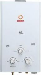 Omen 6 Litres Rio Gas Geyser LPG 6 Litre White Gas Water Heater (White)