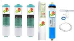 Pe Pack of 13 RO service Kit with 75 gpd membrane, inline set, piPe, elbows, teflon and FR Solid Filter Cartridge (0.0005)