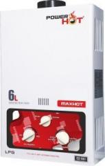 Power 6 Litres maxhot 1.6 HOT Gas Water Heater (White)