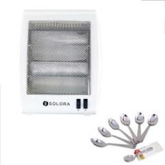 Solora BLAZEX 400W/800W Multi Mode 1 Piece Quartz 2 Rods Heater, White Quartz Room Heater