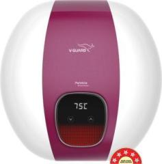 V guard 15 Litres Pebble Shine Smart 15L with Free Installation & Flexi Pipes Storage Water Heater (Grape Red, White)