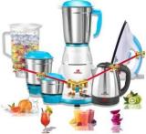 Alibaba Pearl Electric Kettle 2L, Silver & 550 W Mixer Grinder