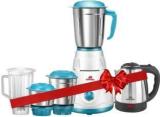 Alibaba Starlet Super Combo 1500 W Pearl Electric Kettle Silver & 750 Mixer Grinder 4 Jars, White & Sea Green