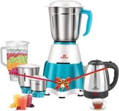 Alibaba Super combo Pearl Electric Kettle 2 L, Silver & Supreme 750 Mixer Grinder 4 Jars, White & Sea Green