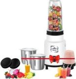 Alibaba Ultra Combo Tornado Fabulous 4 Jar 600 Watt Nutri Blender For Storage, Juicing, Mixing, Grinding With Stainless Steel Blades 600 Juicer Mixer Grinder 2 Jars, White & Blue