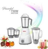 Almo Storm Master 4 Jar 100% Hybrid Copper Motor Super Smart Turbo 750 Mixer Grinder 4 Jars, White, Grey