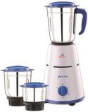 Bajaj 3 Jar Pluto 500 W Mixer Grinder 3 Jars, White, Blue