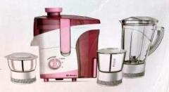 Bajaj by Bajaj JX 30 JX30 500 Juicer Mixer Grinder 3 Jars, WHITE PINK