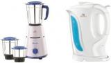 Bajaj Combo Pack Pluto With 1.7 L Elctric Kettle 500 W Mixer Grinder