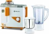 Bajaj Neo JX 4 JMG Juicer MIxer Grinder 450 Juicer Mixer Grinder 2 Jars, White And Orange