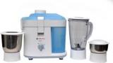 Bajaj New JX 10 450 W Juicer Mixer Grinder 3 Jars, White, Blue