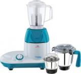 Bajaj Twister Fruity 750 W Mixer Grinder 3 Jars, White, Teal