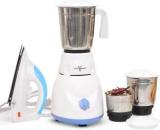 Blue Eagle Cylindrical Mixer Grinder And Get 1000 Watts With Iron K 500 Mixer Grinder 3 Jars, Mixer White, Iron White