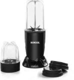 Borosil Grinder Blender Grinder & Smoothie Maker 400 Juicer Mixer Grinder 2 Jars, Black, Transparent