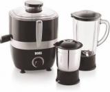 Boss S I G M A B_6_18 550 Juicer Mixer Grinder 2 Jars, Black, Steel, Transparent