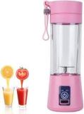 Bs Spy Electric Portable USB Fruit & Vegetable Juicer Orange & Lemon Shaker With Jar 25 Juicer Mixer Grinder 1 Jar, Pink