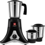 Cello Crown Grind N Mix Mixer Grinder 500Watt With 3 Stainless Steel Jars 500 Mixer Grinder 3 Jars, Black