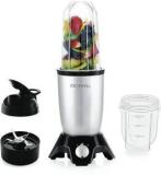 Cookwell Push + Knob Bullet 600 Juicer Mixer Grinder 2 Jars, Silver And Black