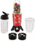 Cookwell Push + Knob Bullet 600 Juicer Mixer Grinder 3 Jars, Red Flower